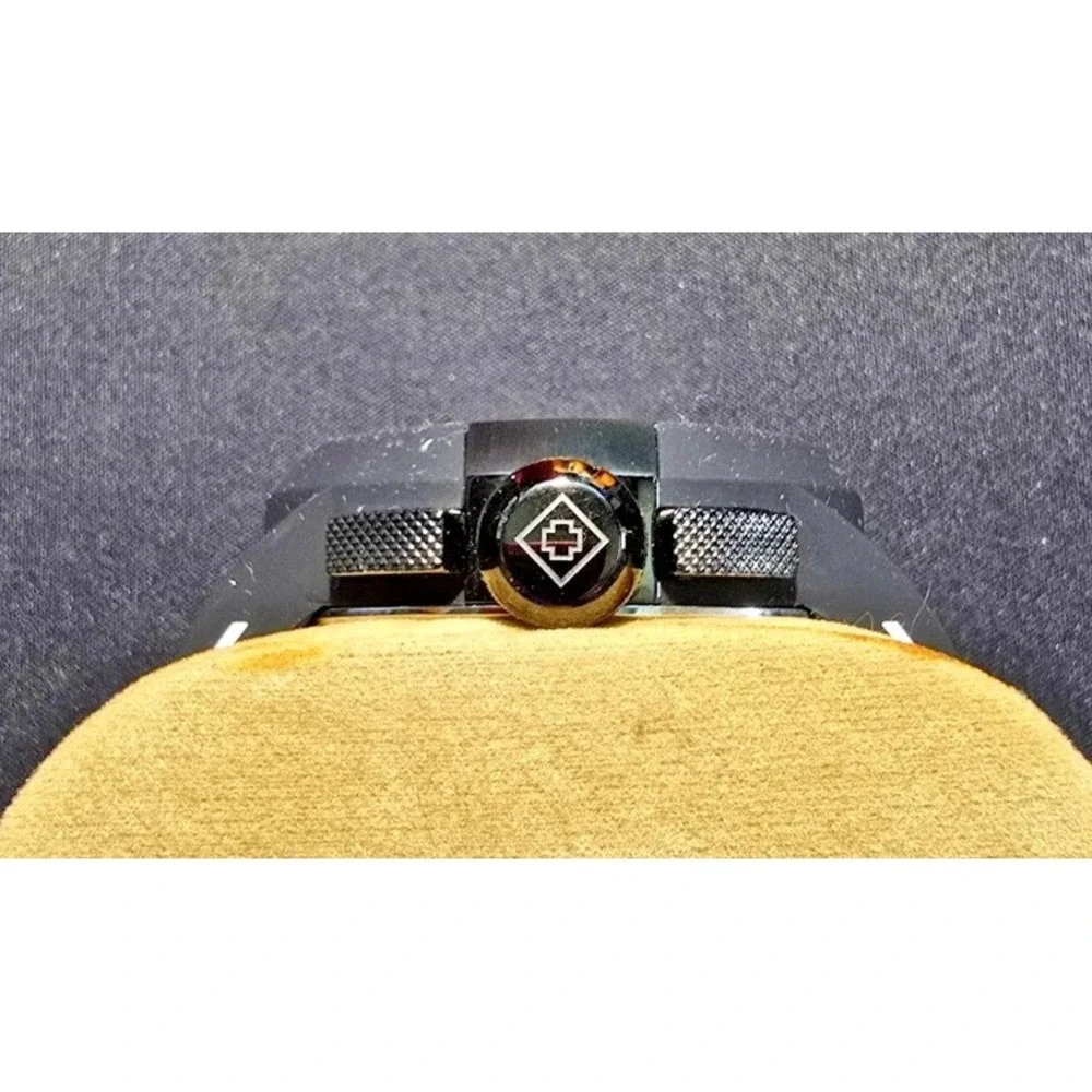 Invicta S1 Rally 6484 Mens Chronograph Watch Green Dial Black Silicone Strap